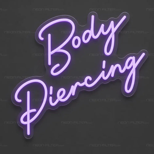 Body Piercing Neon Sign for TattooStudio Decor - Neon Filter