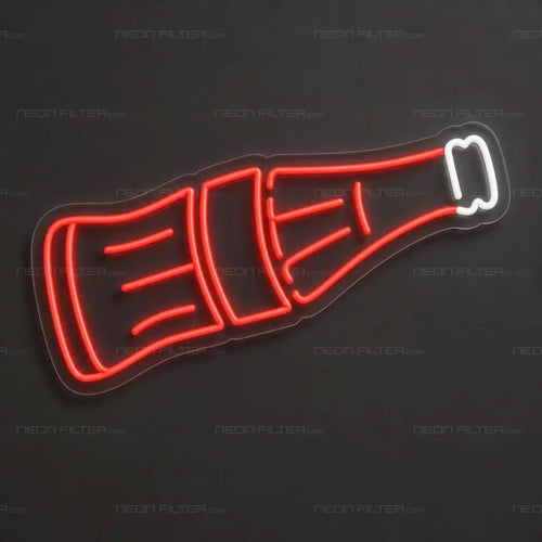Contour Bottle Neon Sign for ManCave Decor - Neon Filter