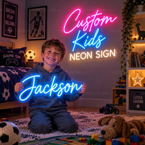 Custom Kids Neon Sign for Customiser Decor - Neon Filter