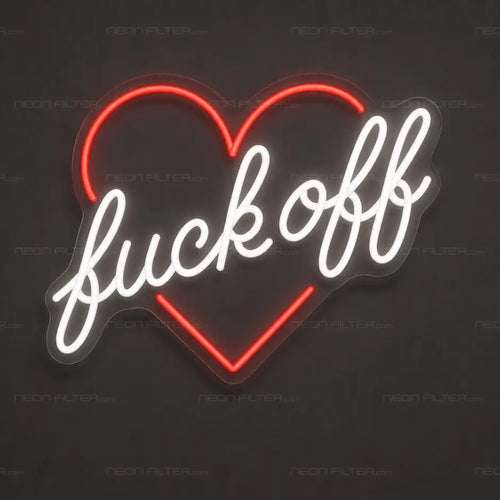 Fuck Off Script Neon Sign for TattooStudio Decor - Neon Filter