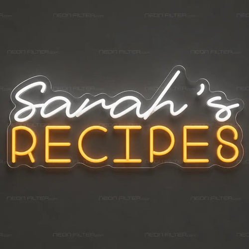 Sarah's Recipes Neon Sign for Kitchen Decor - Neon Filter