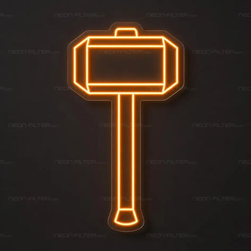 Thor's Hammer Neon Sign - AI Enabled