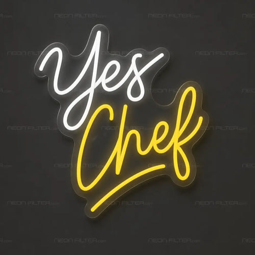 Yes Chef Neon Sign for Kitchen Decor - Neon Filter