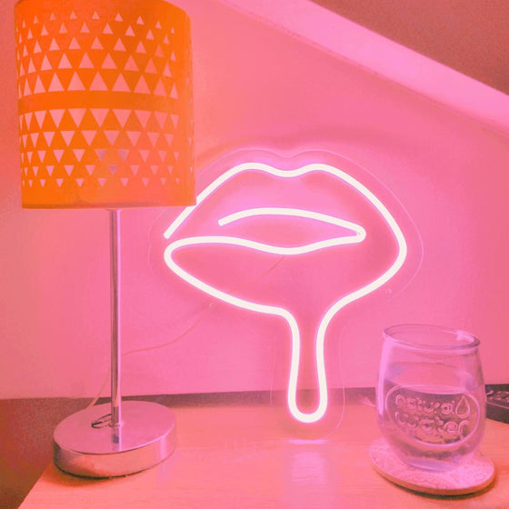 Melted Lips Neon Sign