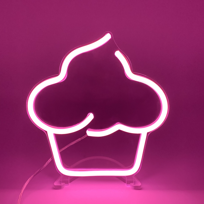 Mini Pink Cupcake Neon Sign