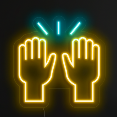 High Five Emoji Neon Sign