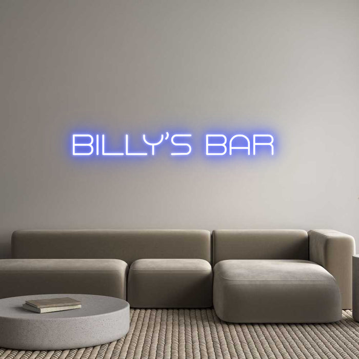 Custom Neon: Billy’s Bar