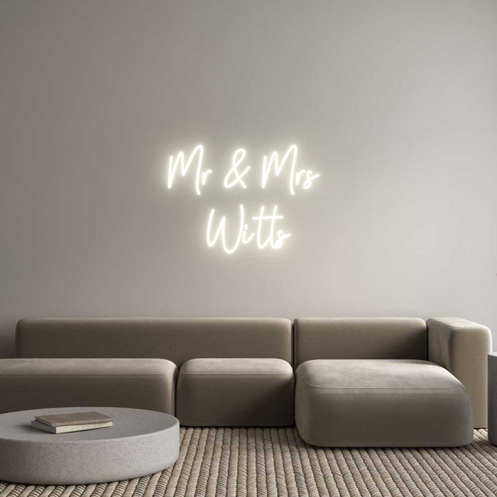Custom Neon: Mr & Mrs 
Wi...