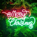 Full brightness Merry Christmas Neon Sign in Red and Green