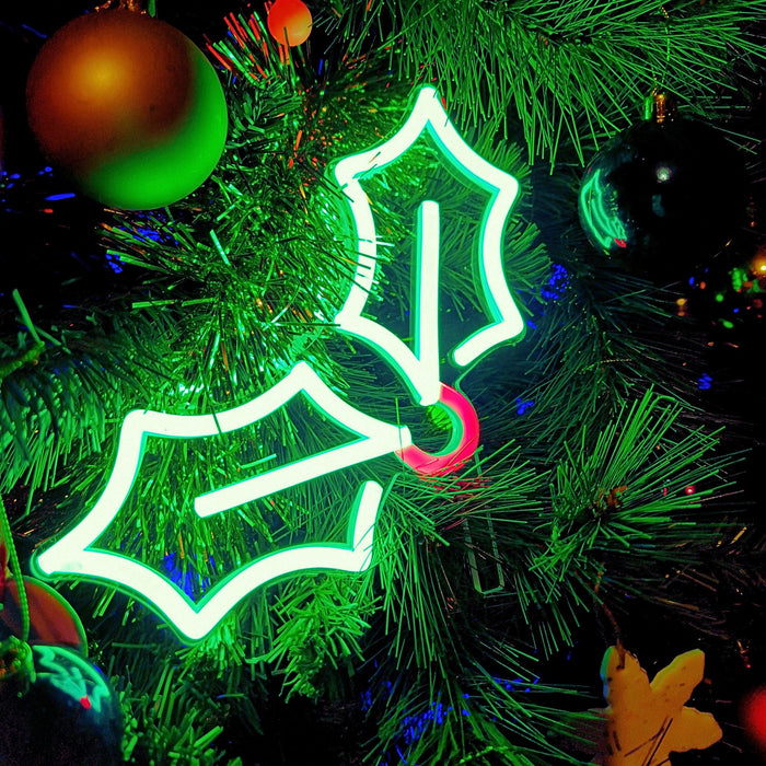 Mini Holly Christmas Neon Sign