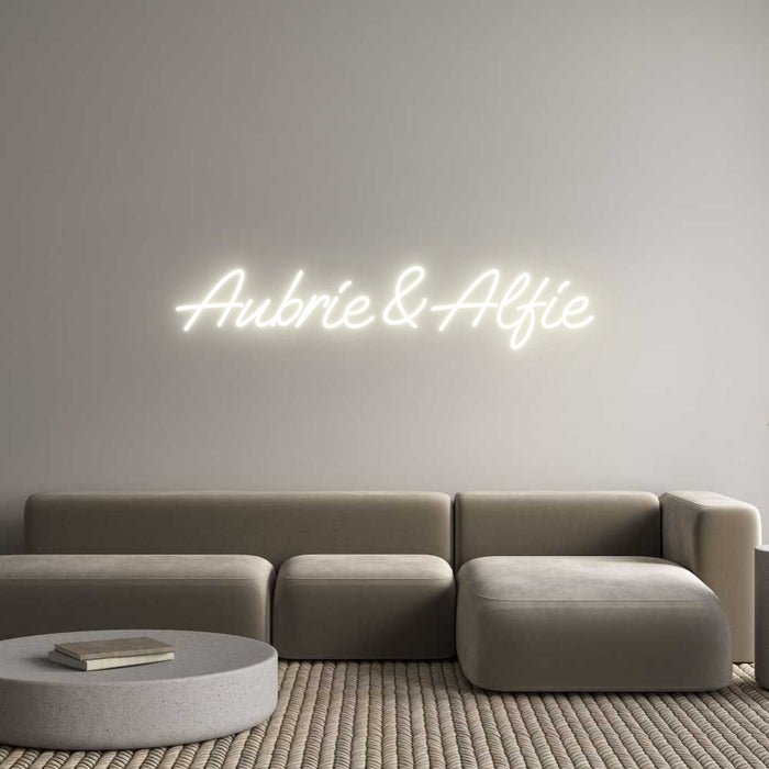 Custom Neon: Aubrie & Alfie