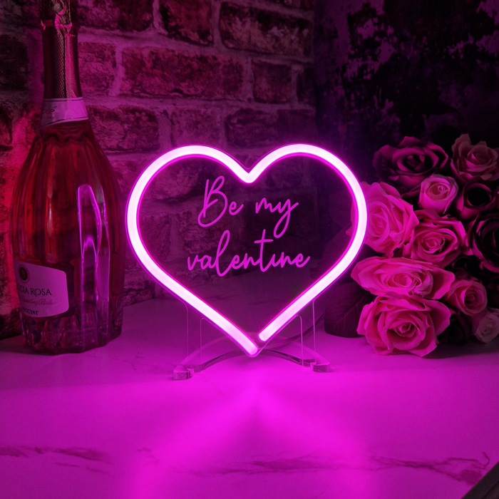 Personalised Neon Love Heart | Valentines Day Gift