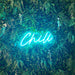 Chill Neon Sign in Glacier Blue