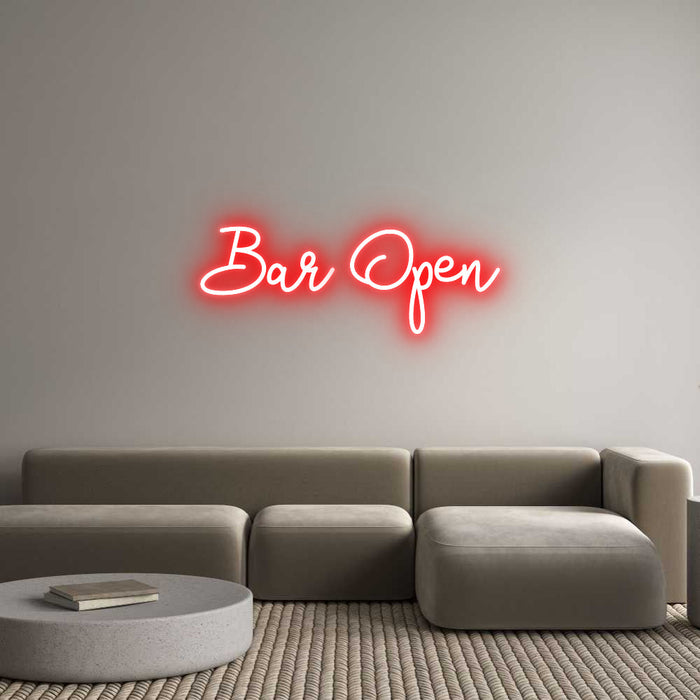 Custom Neon: Bar Open