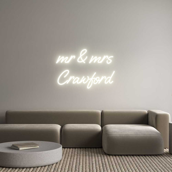 Custom Neon: mr & mrs 
Cr...