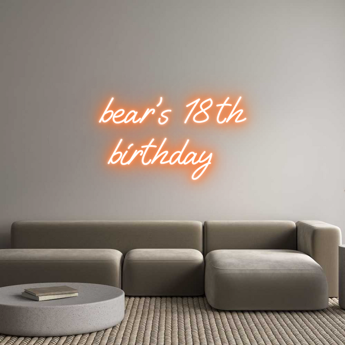 Custom Neon: bear's  18th
...