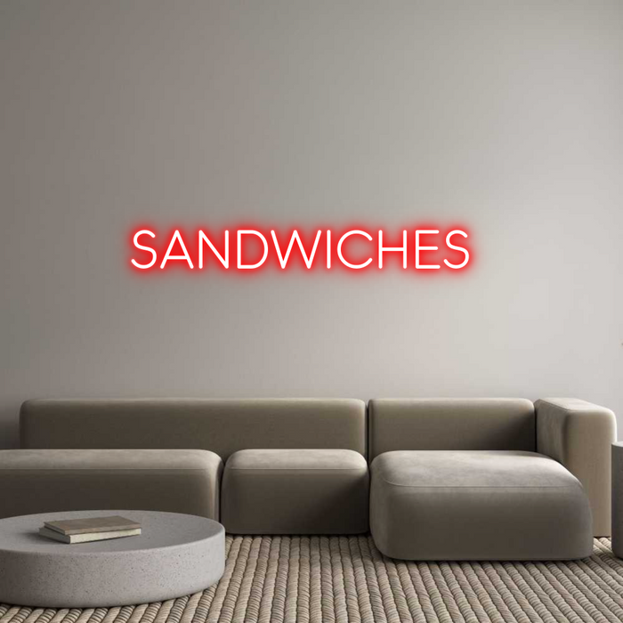 Custom Neon: SANDWICHES