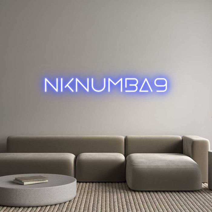 Custom Neon: NKNUMBA9