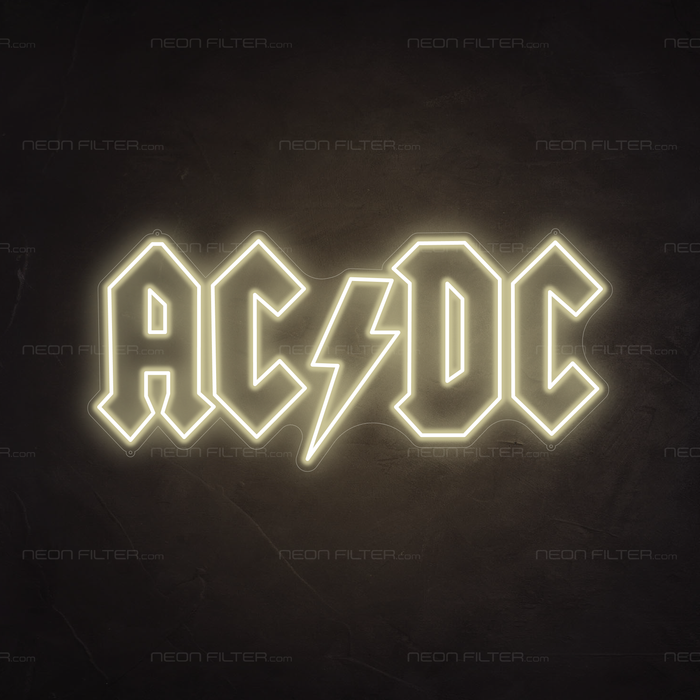  ACDC LED Neon Sign in Cosy Warm White
