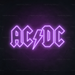  ACDC LED Neon Sign in  Hopeless Romantic Purple