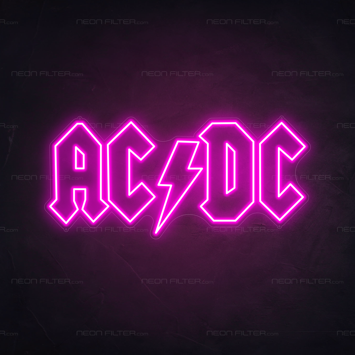  ACDC LED Neon Sign in  Love Potion Pink