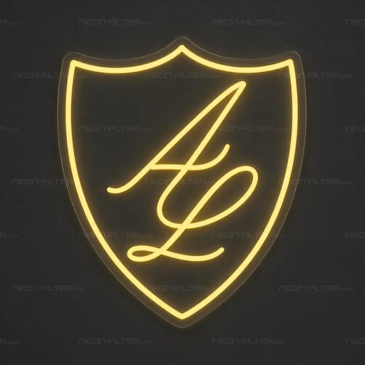 AL Family Crest Neon Sign for Wedding Decor - Neon Filter