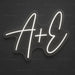 A + J Initials Neon Sign for Wedding Decor - Neon Filter