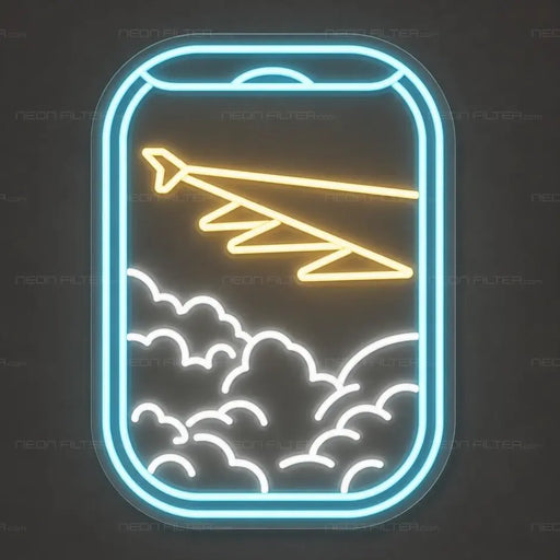 Airplane view Neon Sign for Bedroom Decor - Neon Filter