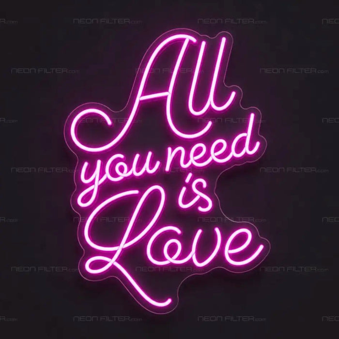 All You Need Is Love Neon Sign - AI Enabled