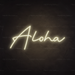 Aloha Neon Sign in Cosy Warm White
