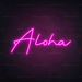 Aloha Neon Sign in Love Potion Pink