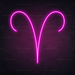 Aries Neon Sign in Love Potion Pink