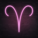 Aries Neon Sign in Pastel Pink