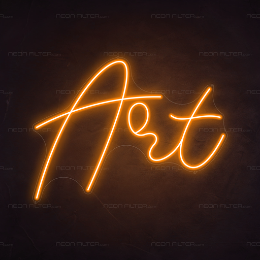 Art Neon Sign in Hey Pumpkin Orange