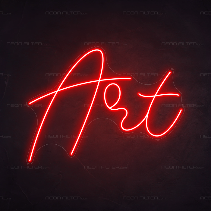 Art Neon Sign in Hot Mama Red