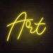 Art Neon Sign in Paradise Yellow