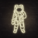 Astronaut Neon Sign in Cosy Warm White 