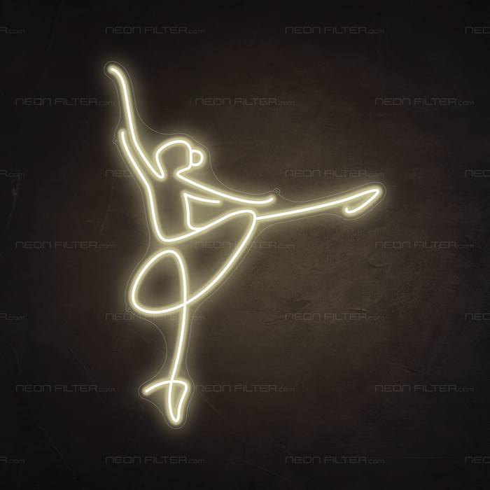 Ballerina Neon Sign in Cosy Warm White