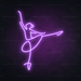 Ballerina Neon Sign in Hopeless Romantic Purple