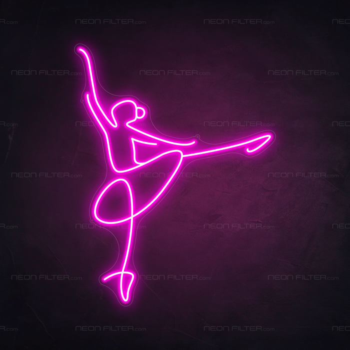 Ballerina Neon Sign in Love Potion Pink