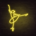 Ballerina Neon Sign in Paradise Yellow