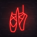 Ballet Shoes Neon Sign in Hot Mama Red