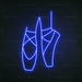 Ballet Shoes Neon Sign in Santorini Blue