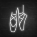 Ballet Shoes Neon Sign in Snow White