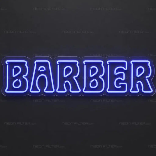 Barber Outline Neon Sign for BarberShop Decor - Neon Filter