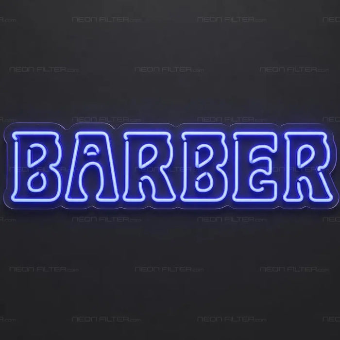 Barber Outline Neon Sign for BarberShop Decor - Neon Filter