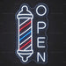 Barber Pole Open Neon Sign for BarberShop Decor - Neon Filter
