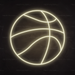 Basketball Neon Sign in Cosy Warm White