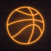 Basketball Neon Sign in Hey Pumpkin Orange