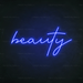 Beauty Neon Sign in Santorini Blue